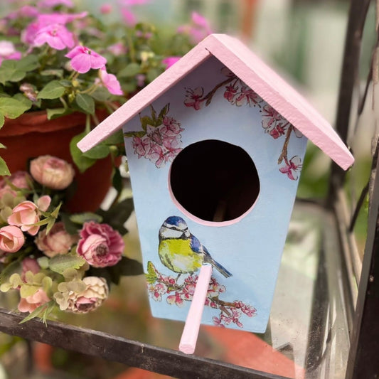 Decorative Bird house in Blue