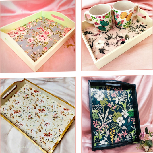 Floral Small Serving Tray